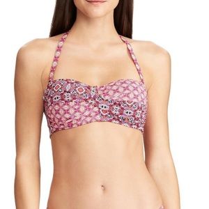 - - New Polo Ralph Lauren bandeau  swim top paisley